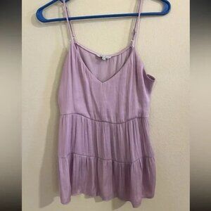 Naked Zebra Purple Tiered Camisole Top